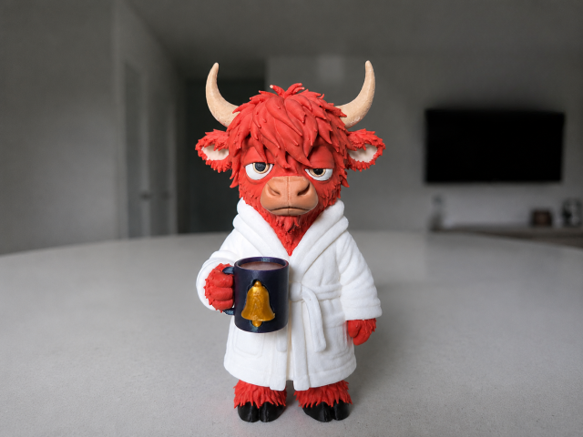 Moo-rning? Hard Pass. — хайлендська корова