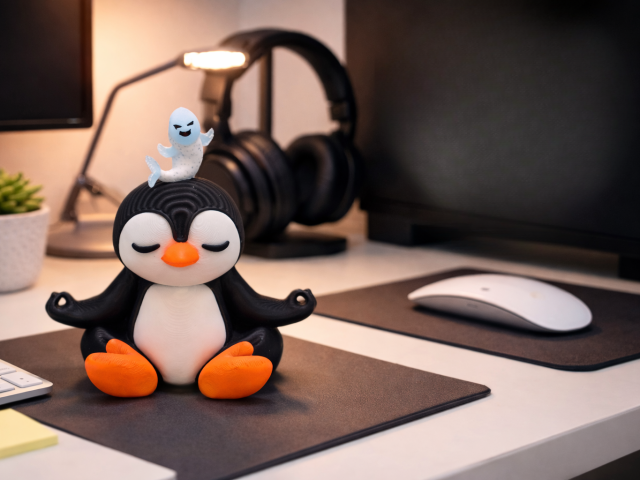 Zen Desk Buddies — пінгвін