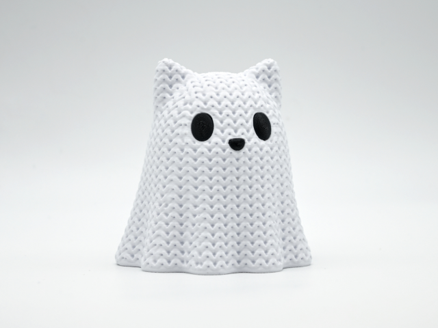Knitted Halloween Cat Ghost — котик-привид