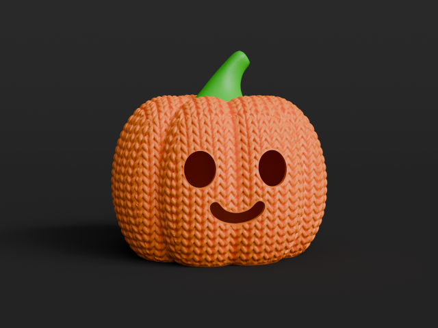 Knitted Halloween Pumpkin Jack-O-Lantern — гарбуз-ліхтар