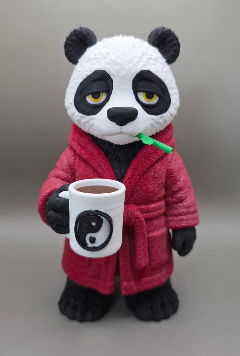 Bear With Me... I Need Coffee — панда