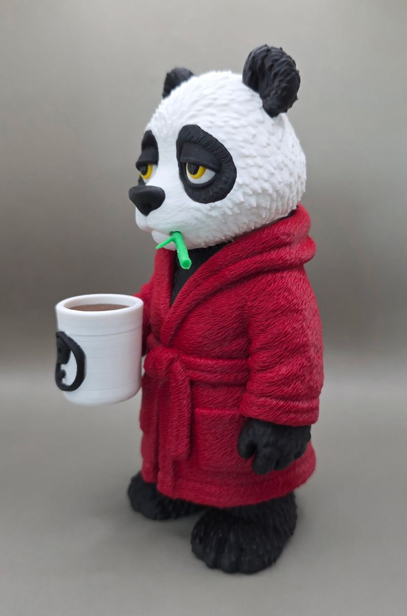 Bear With Me... I Need Coffee — панда
