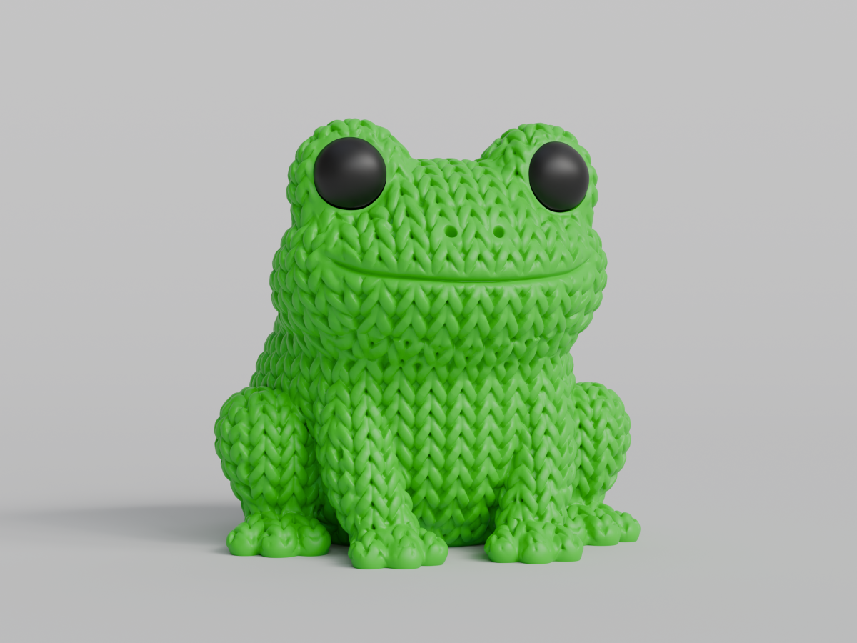 Knitted Frog — жаба
