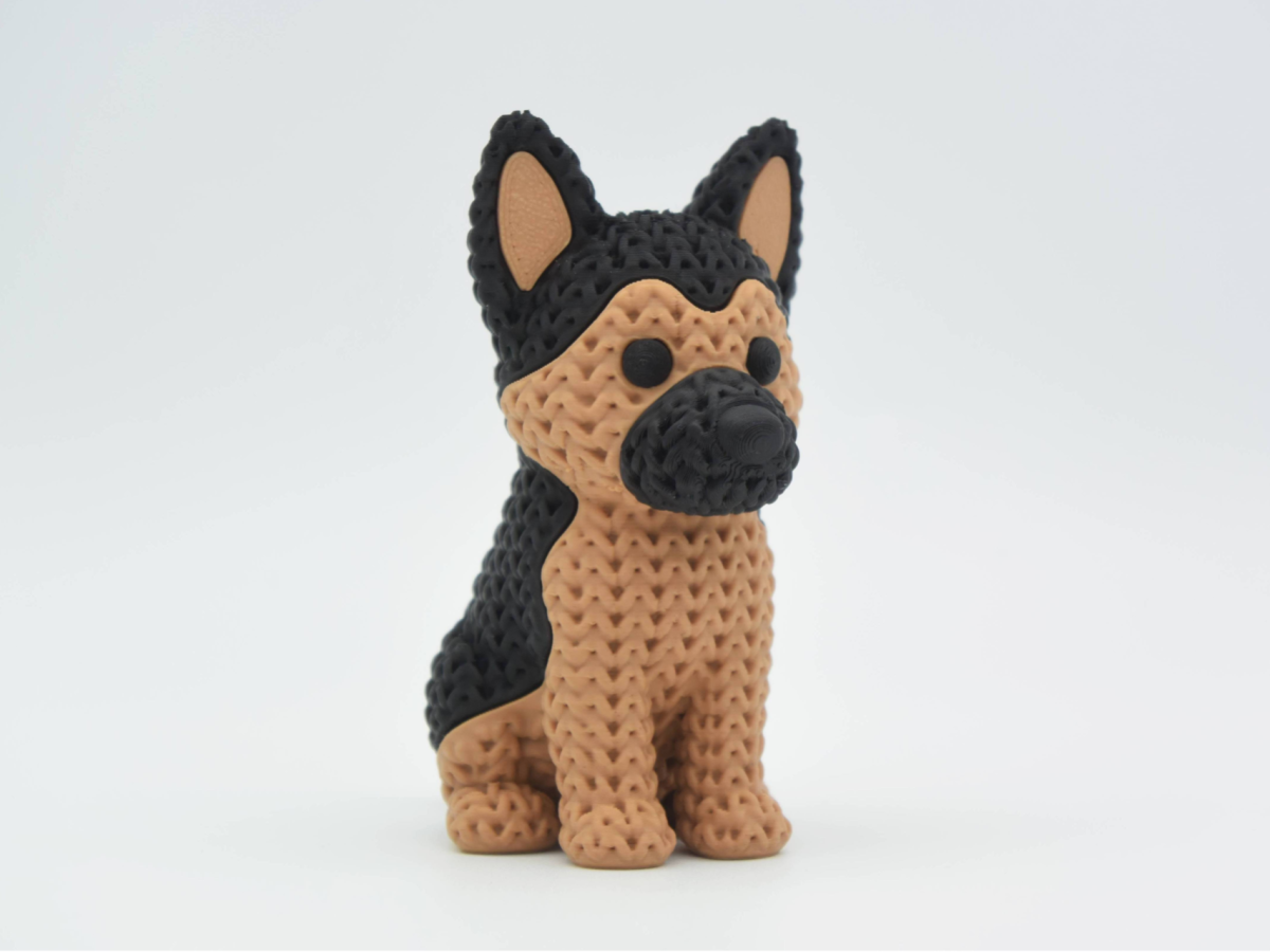 Knitted German Shepherd Dog — німецька вівчарка