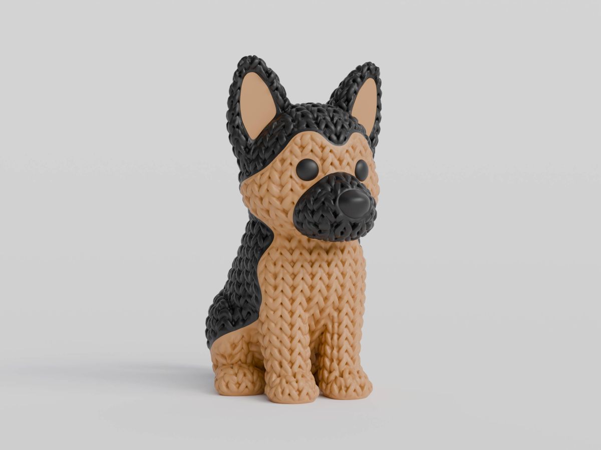 Knitted German Shepherd Dog — німецька вівчарка