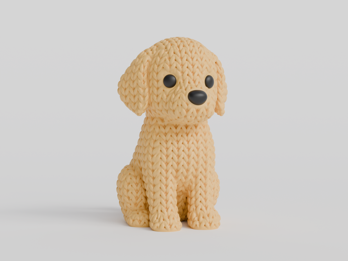 Knitted Golden Retriever Dog — золотистий ретривер