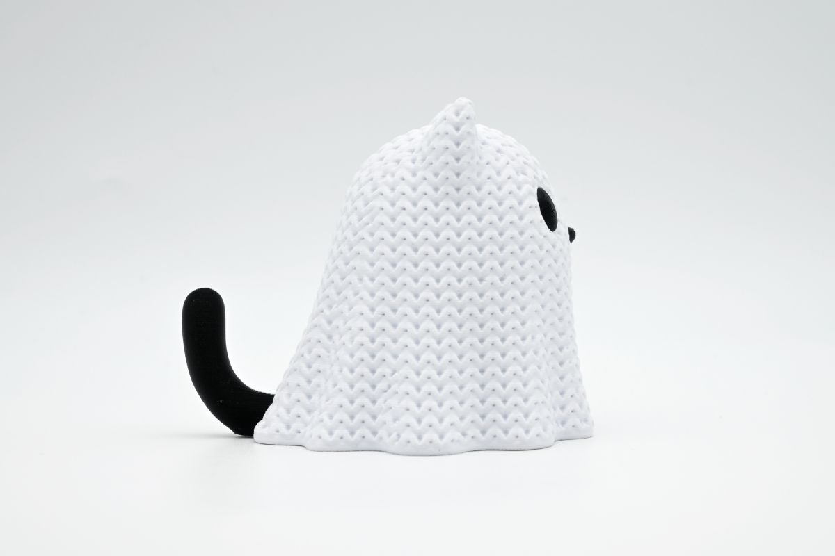 Knitted Halloween Cat Ghost — котик-привид