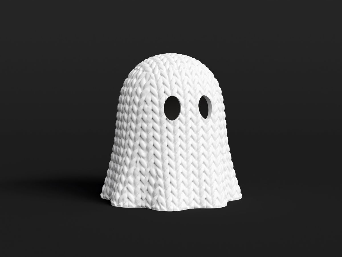 Knitted Halloween Ghost — привид