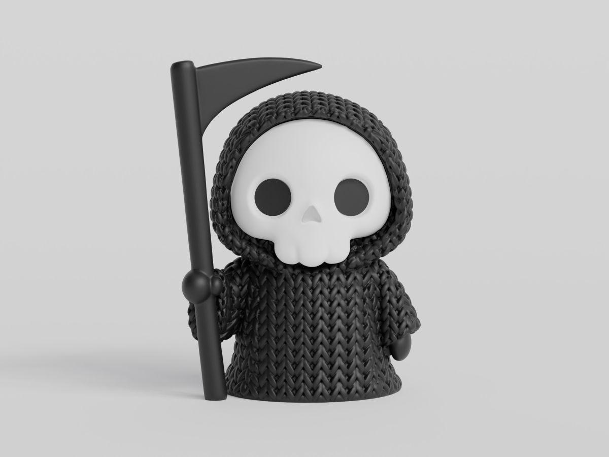 Knitted Halloween Grim Reaper — Смерть із косою
