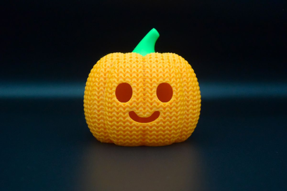 Knitted Halloween Pumpkin Jack-O-Lantern — гарбуз-ліхтар