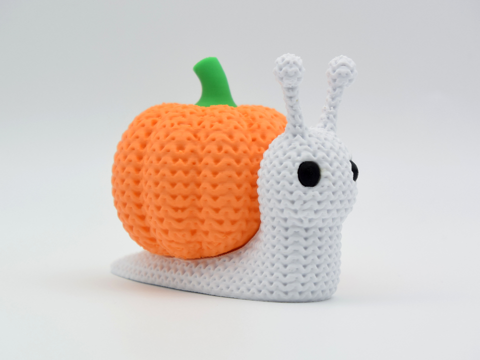 Knitted Halloween Pumpkin Snail — равлик-гарбуз