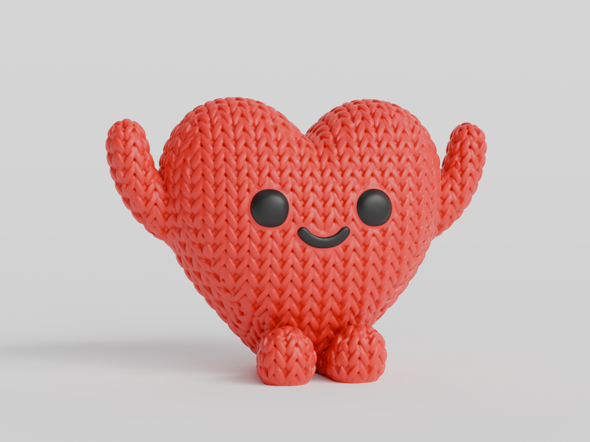 Knitted Heart Buddy — сердечко