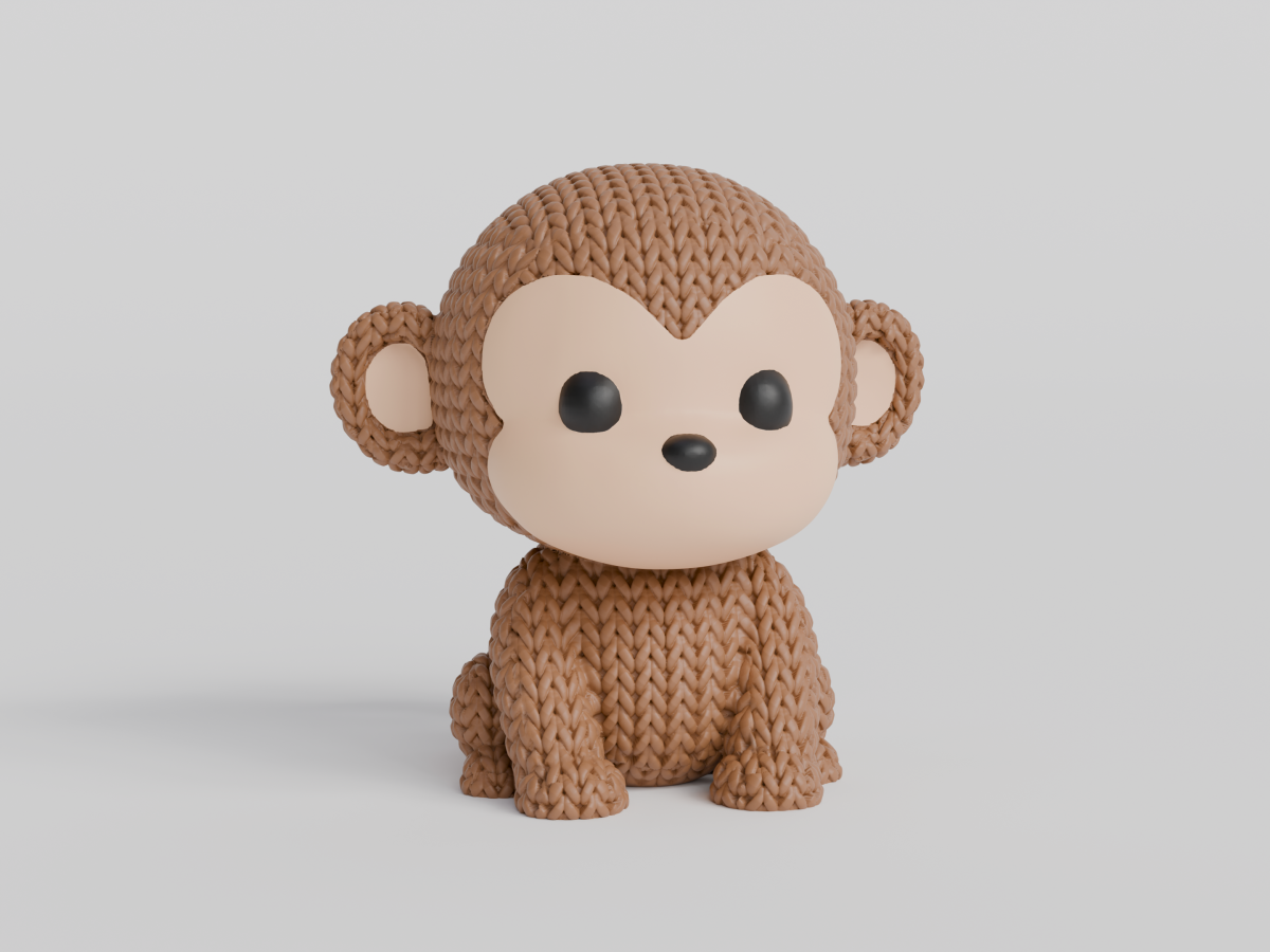 Knitted Monkey — мавпочка
