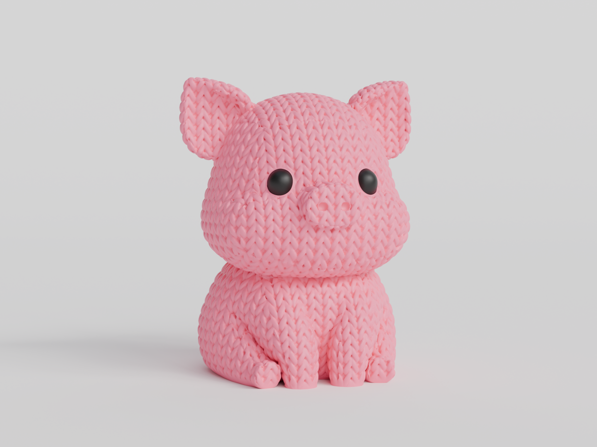 Knitted Pig — порося