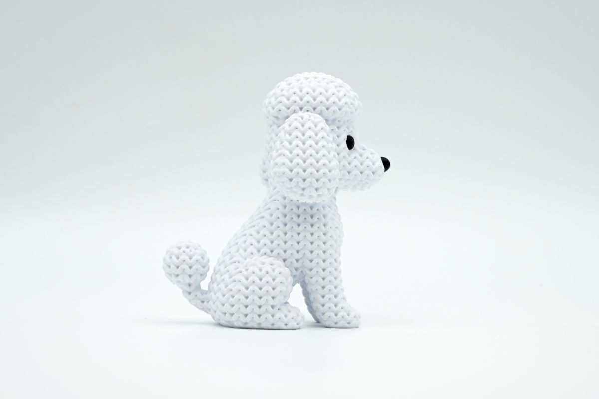 Knitted Poodle Dog — пудель
