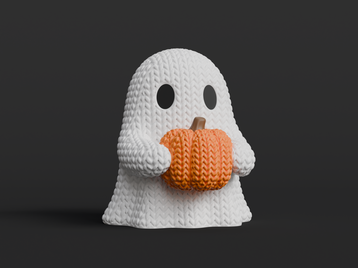 Knitted Pumpkin Ghost — гарбуз-привид