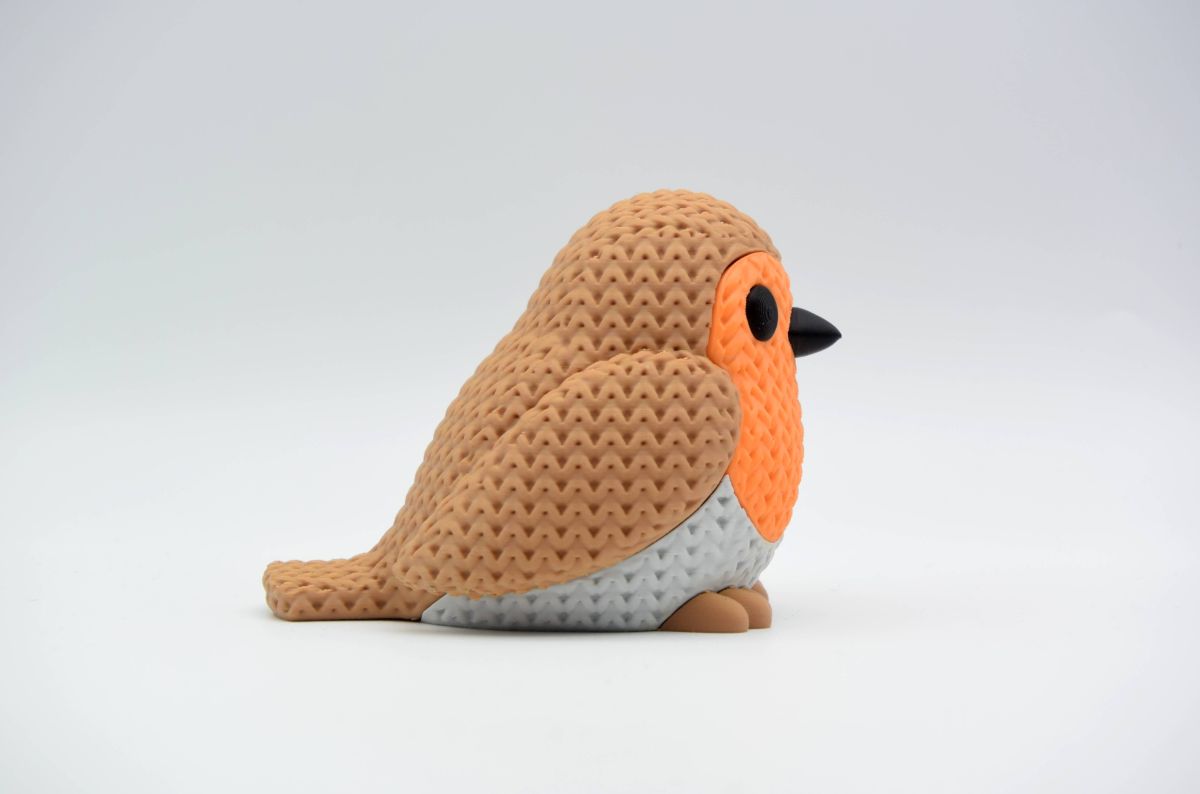 Knitted Robin Bird — малинівка