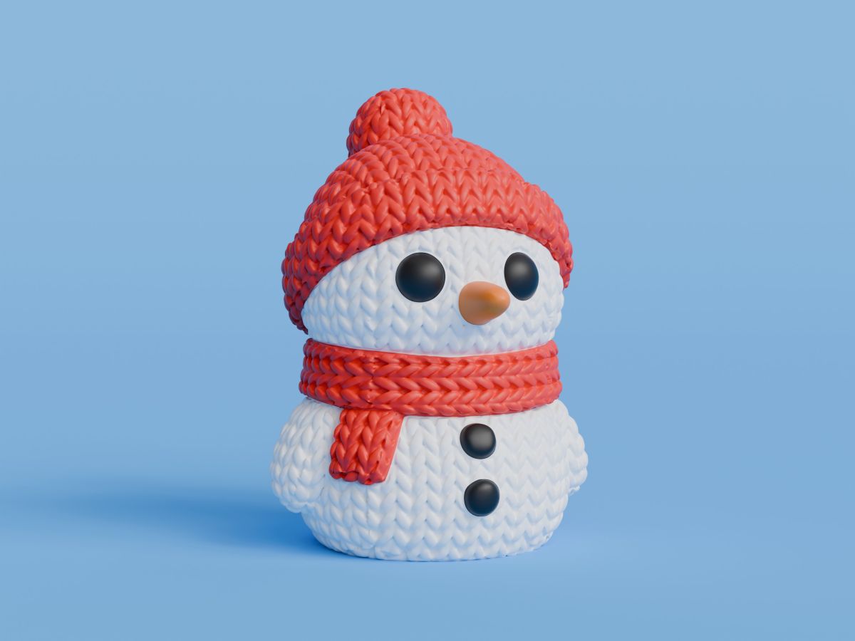 Knitted Snowman — сніговик