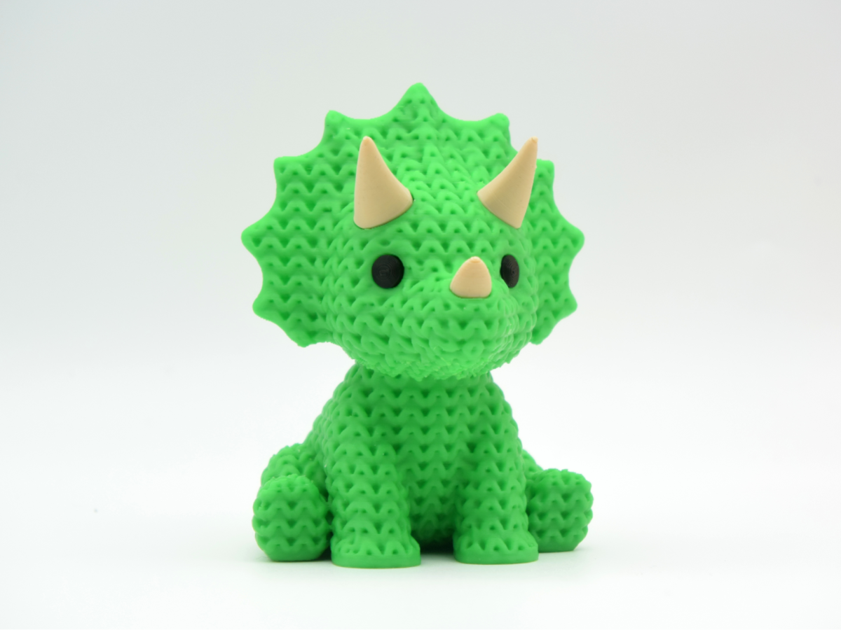 Knitted Triceratops Dinosaur — трицератопс