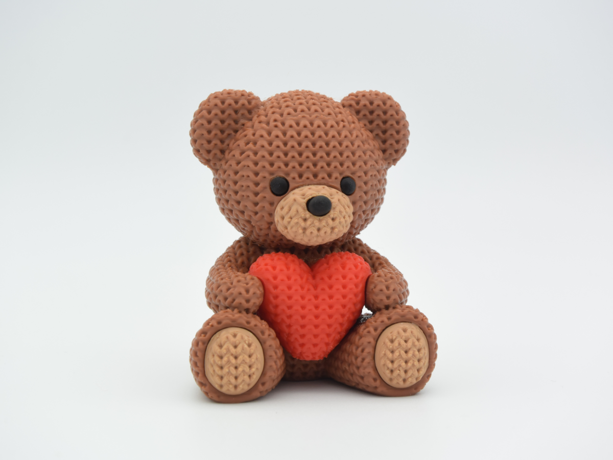 Knitted Valentine's Day Teddy Bear — валентинковий ведмедик