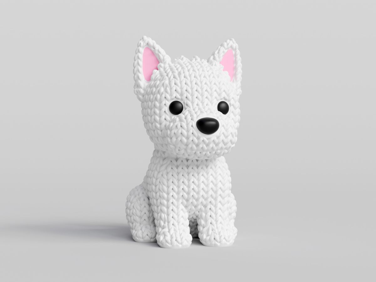 Knitted Westie Dog — вест-хайленд-вайт-тер'єр